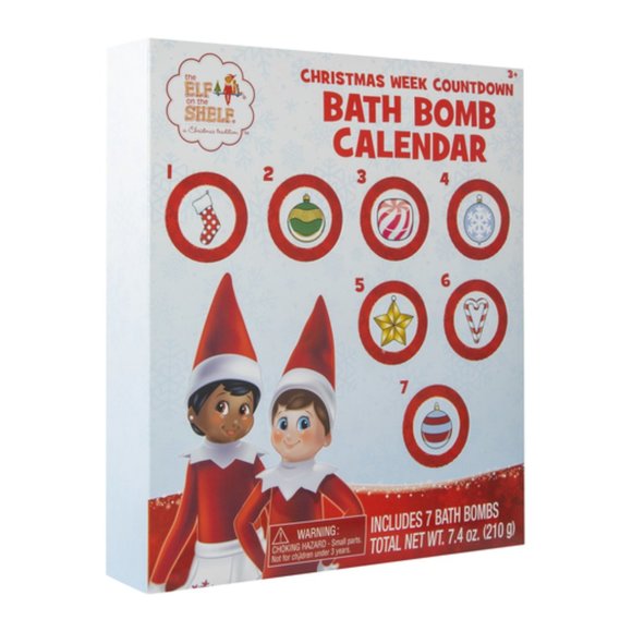 Elf On The Shelf Countdown Bath Bomb Advent Calendar 7-Count - Picture 1 of 3